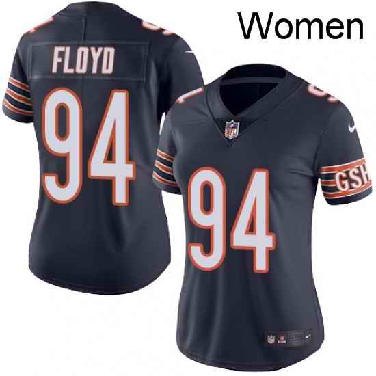 Womens Nike Chicago Bears 94 Leonard Floyd Elite Navy Blue Team Color NFL Jersey